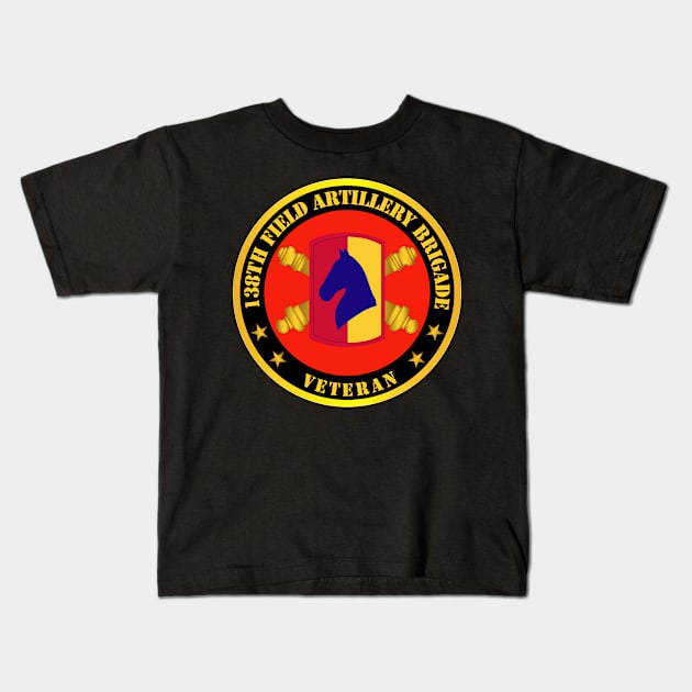 138th Field Artillery Bde SSI w Branch - Veteran Kids T-Shirt by twix123844